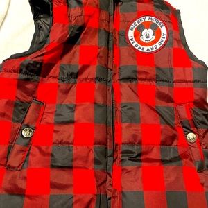 Disney red buffalo print vest